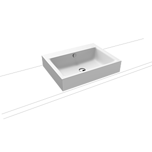 Kaldewei Puro washbasin 900706003711 3157, 60x46cm, alpine white matt, pearl effect, with overflow, without tap hole