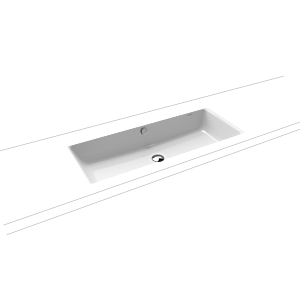 Kaldewei Puro Unterbauwaschtisch 901106003001 3161, 90 x 38,5 cm, weiss, Perl-Effekt