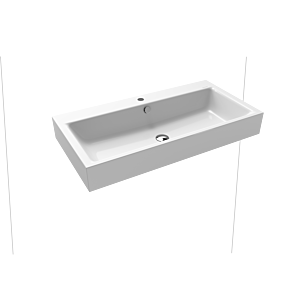 Kaldewei Puro Wandwaschtisch 901506013001 3165, 90x46x12cm, weiss Perl-Effekt, 1 Hahnloch