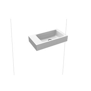 Kaldewei Puro lavabo 906906003711 sans trop - plein, sans trou de coulée, alpine effet perlant blanc mat, 55x30x1.0cm