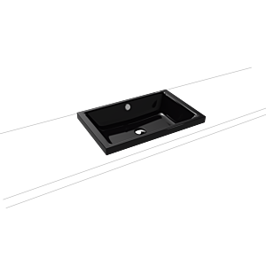 Kaldewei Puro poser 908906003701 3173, 60x38,5cm, effet perlant noir, avec trop-plein, sans trou pour robinetterie