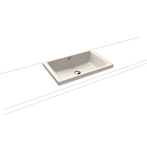 Kaldewei Puro poser 908906003231 3173, 60x38,5cm, effet pergamon perle, avec trop-plein, sans trou pour robinetterie