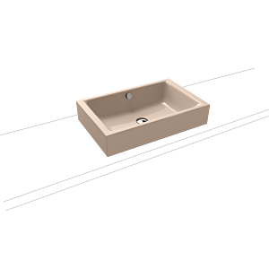 Kaldewei Puro poser 909106003030 3175, 60x38,5cm, effet perlant beige Bahama, avec trop-plein, sans trou pour robinetterie