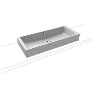 Kaldewei Puro poser 909206003199 3176, 90x38,5cm, effet perlant manhattan, avec trop-plein, sans trou pour robinetterie