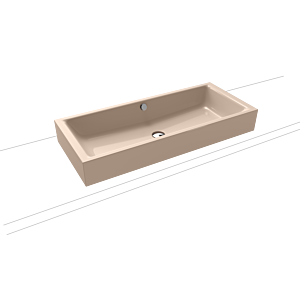 Kaldewei Puro poser 909206003030 3176, 90x38,5cm, effet perlant beige Bahama, avec trop-plein, sans trou pour robinetterie