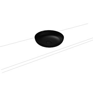 Kaldewei Miena Waschtisch-Schale 909306003667 3180, Ø 45 cm, cool grey 90, Perl-Effekt, ohne Überlauf, ohne Hahnloch, Schallschutz