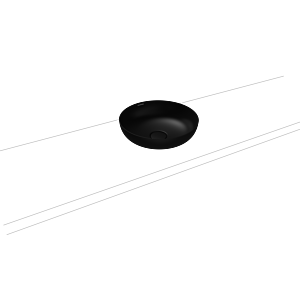 Kaldewei Miena washbasin bowl 909406003667 3181, Ø 38 cm, cool gray 90, pearl effect, without overflow, without tap hole, sound insulation