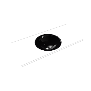 Kaldewei Classic Kaldewei 910006003701 d = 42cm, avec trop-plein, sans trou pour robinetterie, effet perlant noir