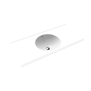 Kaldewei Classic Kaldewei 910006003711 d = 42cm, avec trop-plein, sans trou pour robinetterie, effet perlant blanc alpin mat