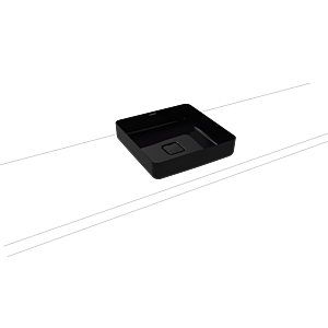 Kaldewei Miena Waschtisch-Schale 909506003701 ohne Überlauf, 40x40 cm, schwarz Perl-Effekt