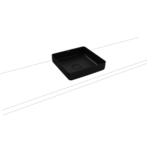 Kaldewei Miena vasque 909506003667 3184, 40 x 40 cm, gris froid 90, sans trop-plein, sans trou pour robinetterie, insonorisation