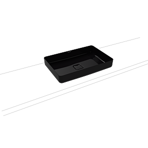 Kaldewei Miena Waschtisch-Schale 909606003701 ohne Überlauf, 58X38 cm, schwarz Perl-Effekt