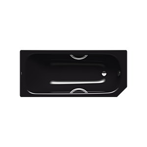 Kaldewei Saniform star baignoire 134334010701 160x70cm, anti-dérapant complet, variante 4, noir