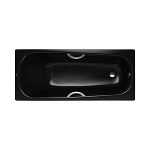 Kaldewei Saniform plus star Badewanne 133534013701 170x70cm, Vollantislip Perl-Effekt, schwarz