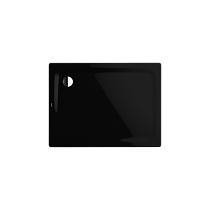 Kaldewei Superplan Classic Duschwanne 430435040701 90x100x2,5cm, mit Träger, Vollantislip, schwarz