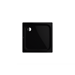 Kaldewei Duschplan Duschwanne 440235003701 100x100x6,5cm, mit Träger, Antislip Perl-Effekt, schwarz