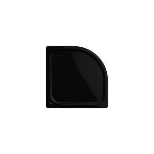 Kaldewei douche Zirkon 456848040701 90x80x3,5cm, avec support, noir