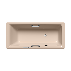 Kaldewei Puro star bath 259423000030 170x80cm, trop-plein sur le côté, trou de trop-plein en face, bahama beige