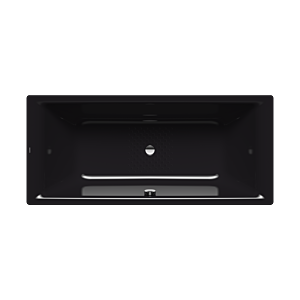 Kaldewei Puro baignoire duo 266330003701 170x75cm, trop-plein au centre, effet perlant antidérapant, noir