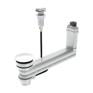 Kaldewei Clou vidage / trop-plein 905500000001 blanc , couvercle rond, bouton chromé