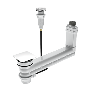 Kaldewei Clou waste / overflow valve 905600000711 matt alpine white, square lid, chrome knob