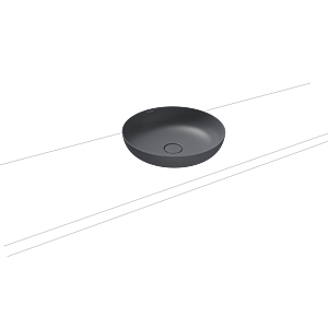 Kaldewei Miena vasque 909306003665 3180, Ø 45 cm, cool grey 70, effet perlant , sans trop-plein, sans trou pour robinetterie, insonorisation