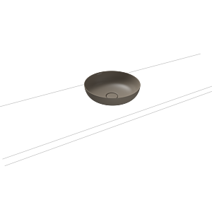 Kaldewei Miena vasque 909406003671 3181, Ø 38 cm, gris chaud 60, effet perlant , sans trop-plein, sans trou pour robinetterie, insonorisation