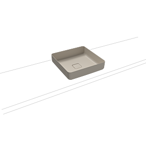 Kaldewei Miena vasque 909506003668 3184, 40 x 40 cm, gris chaud 10, sans trop-plein, sans trou pour robinetterie, insonorisation