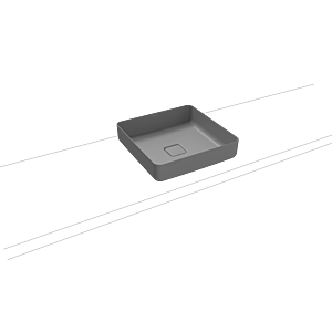 Kaldewei Miena vasque 909506003663 3184, 40 x 40 cm, cool grey 30, sans trop-plein, sans trou pour robinetterie, insonorisation