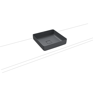 Kaldewei Miena vasque 909506003665 3184, 40 x 40 cm, cool grey 70, sans trop-plein, sans trou pour robinetterie, insonorisation