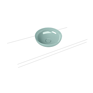Kaldewei Miena Waschtisch-Schale 909306003679 3180, Ø 45 cm, Soft Touch, Perl-Effekt, ohne Überlauf, ohne Hahnloch, Schallschutz