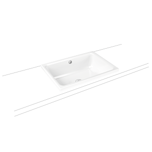 Kaldewei Cayono lavabo 913606003001 blanc effet perlant , 58x41.5cm, avec trop - plein, trou de robinetterie