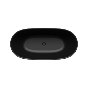 Kaldewei Meisterstück OYO DUO baignoire sur pied 1050-4034 205043530676 163 x 77 cm, avec trop-plein, noir mat 100