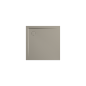 Kaldewei Receveur de douche Superplan 385848043670 100x100x2,5cm, avec support, effet perlant , gris chaud50