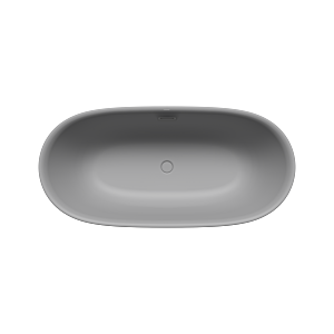 Kaldewei Meisterstück OYO DUO bathtub freestanding 1050-4034 205043530663 163 x 77 cm, with overflow, cool grey 30