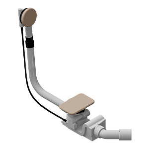 Kaldewei Asymmetric duo waste / overflow set 687772040030 Bahama beige, special, for bathtub