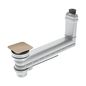 Kaldewei Clou vidage / trop-plein 905400000030 Bahama beige, couvercle carré, émaillé