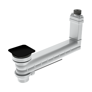 Kaldewei Clou waste / overflow valve 905400000701 black, square lid, enamelled
