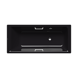 Kaldewei Puro star Badewanne 255823003701 170x75cm, Überlauf seitlich, Überlaufloch gegenüberliegend, Perl-Effekt, schwarz