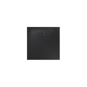 Receveur de douche Kaldewei ALUVIA 325311111676, antidérapant, trou d&#39;évacuation Ø 90 mm, 90 x 90 x 20 cm, noir mat, 100