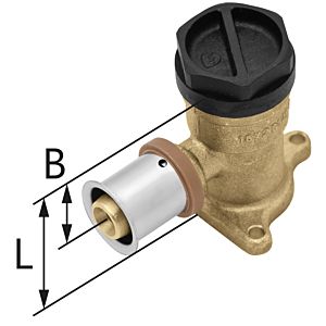 KAN-therm KAN-press 6in1 Wandscheibe 1009285059 16 mm x 1/2 IG, Messing, mit 3 Befestigungslaschen