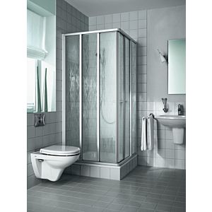 Kermi Nova 2000 Eckeinstiegshälfte 3-teilig Gleittüren N2ED30802011K 80 x 200 cm, silber mattglanz, Kerolan Fontana