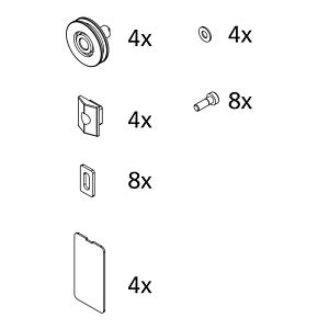 Kermi Ibiza 2000 roulettes au dessus de 2533855 set de pièces détachées, I2T, argent