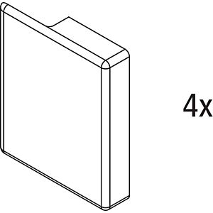 Kermi cover 2534452 set de pièces de rechange, argent brillant