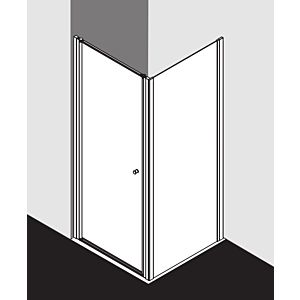 Kermi Ibiza 2000 porte battante I2STW090181AK 90 x 185 cm, TSG transparent, argent mat brillant,