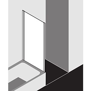 Kermi Ibiza 2000 Seitenwand TWO I2TWO080161AK 80x160cm, ESG klar, verkürzt für Badewanne