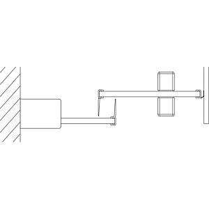 Kermi porte Nica , 2 pièces, avec panneau fixe NID2L14020VPK 140x200cm, argent brillant, verre de sécurité trempé clair, gauche, sur receveur de douche