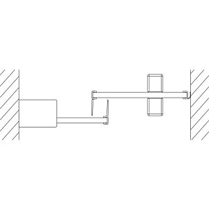 Kermi Nica door, 2 pieces, with fixed panel NIL2R16020VAK 160x200cm, high-gloss silver, toughened safety glass, right