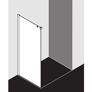 Kermi Nica Seitenwand 1-tlg. NITWL09020VPK 90x200cm, silber hochglanz, ESG klar Clean, links, auf Duschwanne
