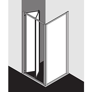 Kermi Falttür Nova 2000 90x185, silber/mattglanz, Kerolan Fontana